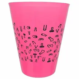 DIABLO PICANTE fuksija party čaša 500ml sa crnim grafičkim motivima, višekratna