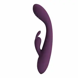Pretty Love Emma Rabbit Rechargeable Silicone Vibrator Purple 10 Modes