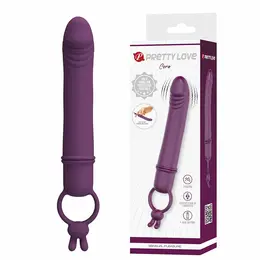 Pretty Love Cora kompaktni silikonski vibrator sa ergonomskim prstenom za držanje, roze