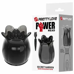 Pretty Love Secret Garden Black Wand Head ergonomska silikonska navlaka