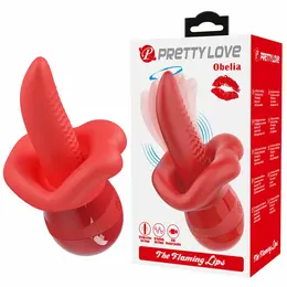Pretty Love Obelia Dual-Action Tongue Vibrator, 10 Modes, Waterproof