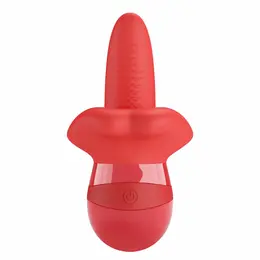 Pretty Love Obelia Dual-Action Tongue Vibrator, 10 Modes, Waterproof