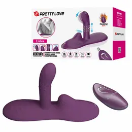 Pretty Love Luka Sit-Down Pad Vibrator with Heat & Remote, Silicone, USB