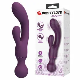 Pretty Love All Rounder Violet Dual-Action Silicone Massager 10 Modes
