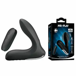 MR PLAY Prostate Model 33804 with Vibration & Remote, Inflatable, Black