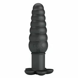 Pretty Love Imron vibrirajući analni čep od crnog silikona sa 10 modova i ergonomskim dizajnom