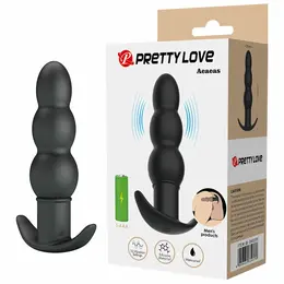 Pretty Love AEAEAS vibrirajući analni čep od crnog silikona, 10 modova, ergonomski