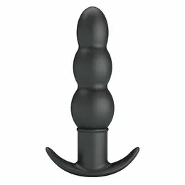 Pretty Love AEAEAS vibrirajući analni čep od crnog silikona, 10 modova, ergonomski