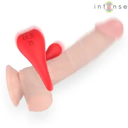Intense Russell Vibrating Ring Red - 10 Modes, USB Rechargeable, Silicone