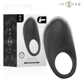 Intense Merlotte Vibrating Silicone Ring Black 10 Modes USB Rechargeable