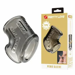 Pretty Love Sleeve Ring - Textured TPE Intimate Enhancement, Clear