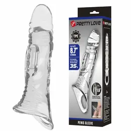 Pretty Love Transparent Extension Sleeve TPE 22cm Ergonomic Design
