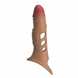 Pretty Love vibrirajući produžetak za penis od TPE materijala, 16 cm, ergonomski dizajn