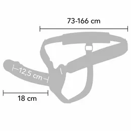 Hidden Desire Inferno silikonski strap-on sa efektom produženja, 18 cm, crni