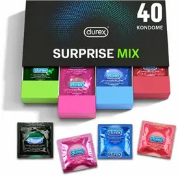 Durex Surprise Mix pakovanje od 40 komada, raznovrstan miks kondoma od lateksa za maksimalno uživanje i sigurnost