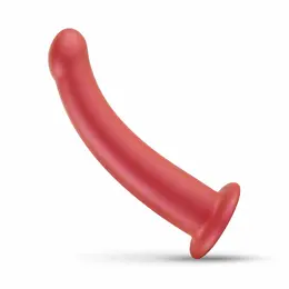 Brandon model bez spojeva sa stabilnom bazom, crveni silikon, 17.7 cm
