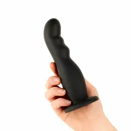 No Parts Jake intimni model sa stabilnim postoljem crni 16.8cm silikon