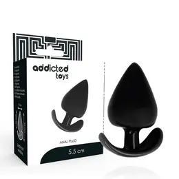 Addicted Toys Plug 5.5 cm - Ergonomic TPR Intimate Accessory, Black