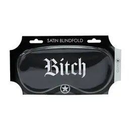 Bijoux Indiscrets Printed Satin Mask Black - Elegant Blindfold Accessory