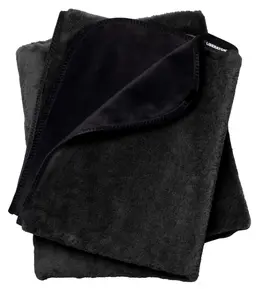 Liberator Faux Fur Fascinator prekrivač crno/sivi 183x137 cm dvostrano ćebe