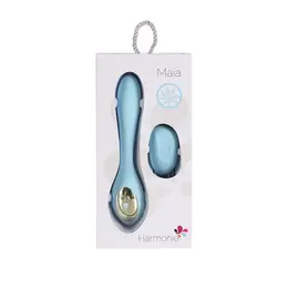 Maia Harmony Dual Silicone Vibrator Teal Rechargeable Waterproof