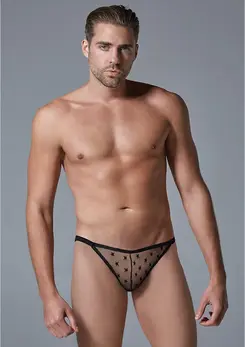 Male Power Star G-String L/XL - Elasticized Pouch & Star Motif