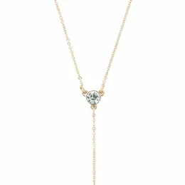 Otazu Twin Crystal providni lančić za telo, elegantan podesivi nakit univerzalna veličina