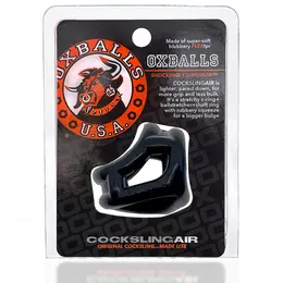 Oxballs Cocksling Air Black - Lightweight Anatomical Support Ring