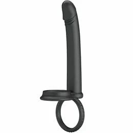 Pretty Love Dillion silikonski intimni prsten sa dva motora crni USB