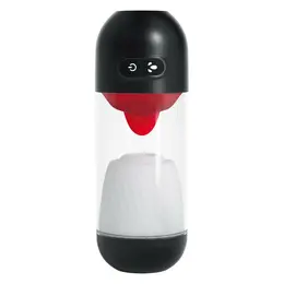 Crushious Slurpy 2-u-1 intimni aparat sa sistemom rotacije i lizanja, providni