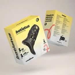 Crushious Batiatus silikonski vibrirajući prsten za podršku crni 9 modova 12cm