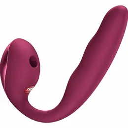 FUN FACTORY STRONIC PULSE ALLEGRO Dual Air Pulse System Wine Red 23.3cm