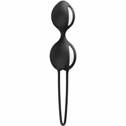 FUN FACTORY Smartballs Duo Black otežane silikonske kuglice za Kegelove vežbe