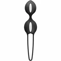 FUN FACTORY Smartballs Duo Black otežane silikonske kuglice za Kegelove vežbe