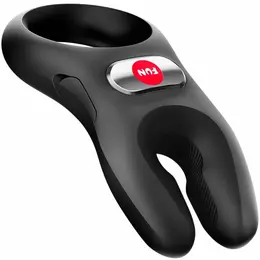 Fun Factory NOS Pro intimni prsten crni, silikonski sistem sa dva motora