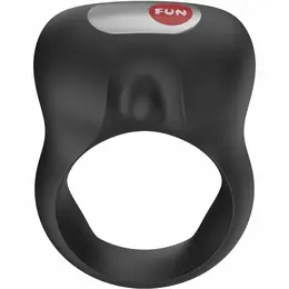 FUN FACTORY STEADY Vibrating Silicone Ring Black Waterproof