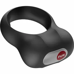 FUN FACTORY STEADY Vibrating Silicone Ring Black Waterproof