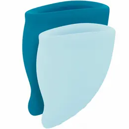 FUN FACTORY Fun set menstrualnih čašica tirkizni, dve veličine, medicinski silikon