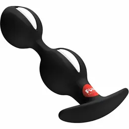 FUN FACTORY B-Balls Duo Black - Dual Weighted Silicone Trainer 13cm