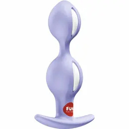 FUN FACTORY B-Balls Duo Purple, dvostruki silikonski sistem sa otežanjem