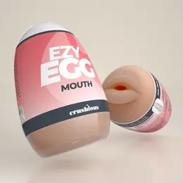 Crushious Ezy Egg Red, kompaktna intimna igračka sa teksturisanom unutrašnjošću