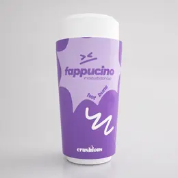 Crushious Fappucino Hot Buns ljubičasti kompaktni masturbator u obliku čaše