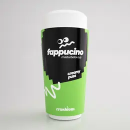 Crushious Fappucino Creamy Puss Green, intimna čaša sa mekanim TPE uloškom