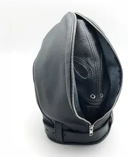 Red Leather premium kožna balaklava u crnoj boji, evropski model od biljno štavljene kože