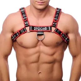 Red Leather kožni am L/XL crno crveni sa podesivim kaiševima