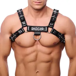 Red Leather Premium kožni am S/M sa podesivim kaiševima u crnoj boji