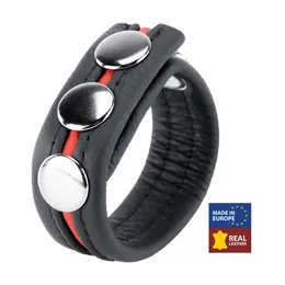 Red Leather crveni kožni intimni prsten širine 22mm, biljno štavljena koža