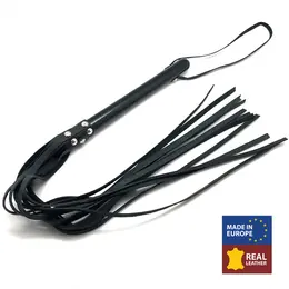 Red Leather drška martinet sa 12 kožnih traka 78cm crni