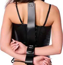 Red Leather kožni steznici za ruke u crnoj boji sa podesivom veličinom