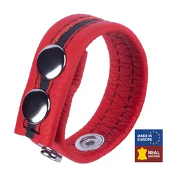 Red Leather Tippy podesiva kožna traka crvena - biljno štavljena, širina 2.3 cm